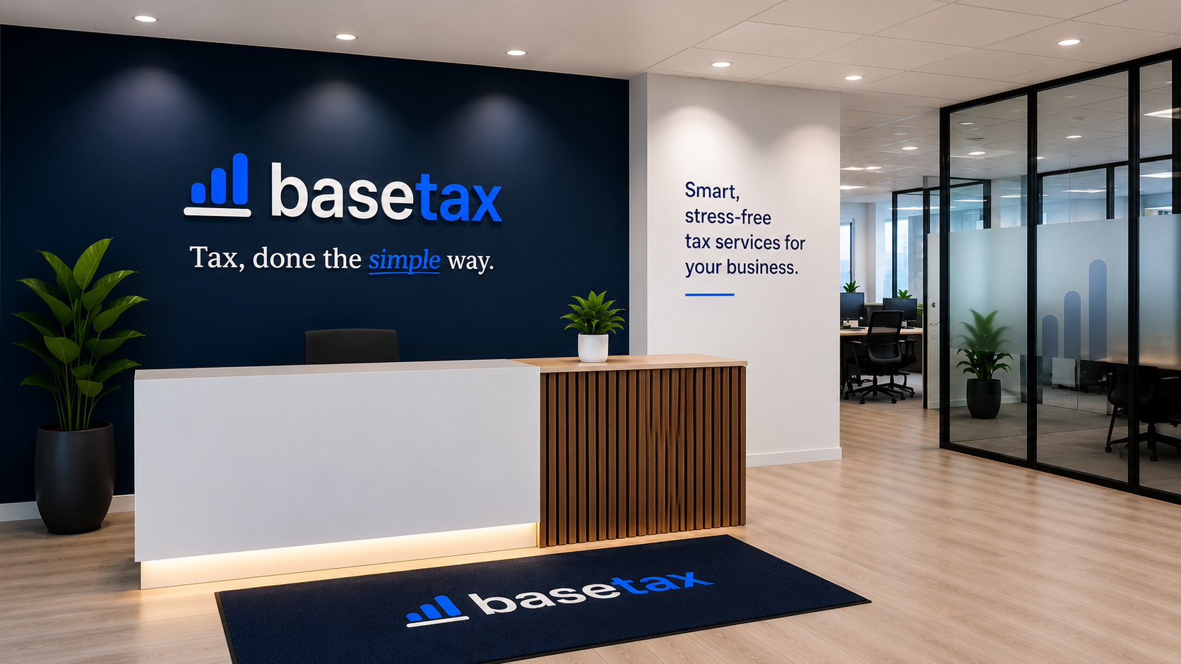 The Basetax office reception in Tooting, London